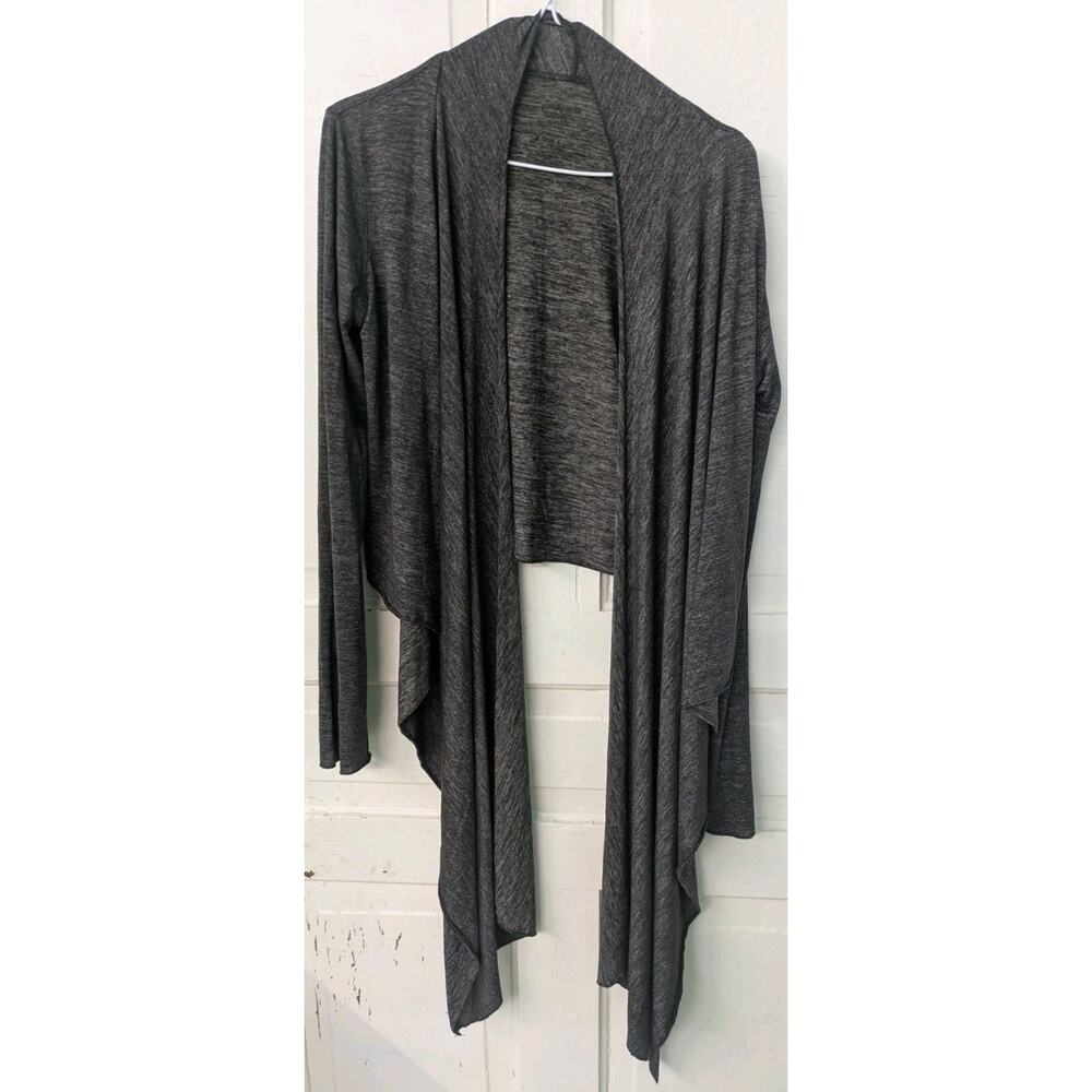 Patagonia Glorya Wrap Lightweight Yoga Cardigan Womens Large Charcoal Black